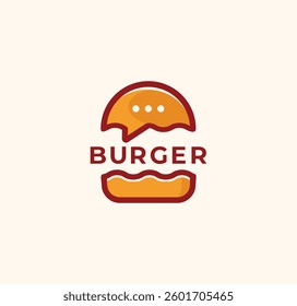 Burger house vector logo design