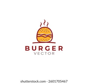 Burger house vector logo design