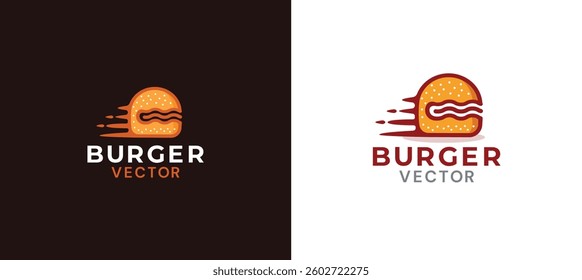 Burger house vector logo design