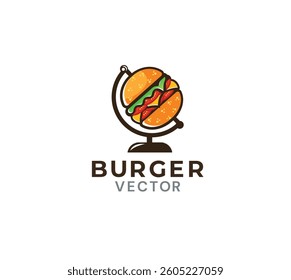 Burger house vector logo design