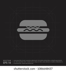 Burger icon - Black Creative Background