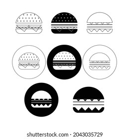 Designgrafik-Vektorgrafik von Burger-Symbolen