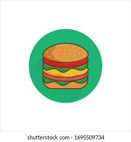 Burger icon design. Burger logo. Food icon logo design