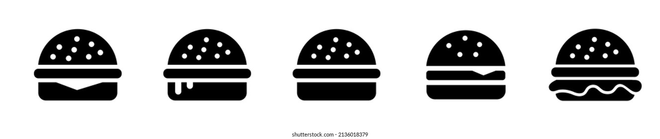 burger  icon design template. Trendy style, vector eps 10