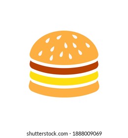 Burger icon design template vector isolated illustration