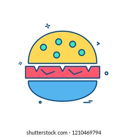 Burger icon design vector