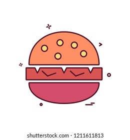 Burger icon design vector