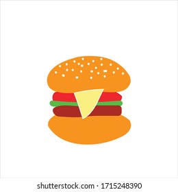 burger icon design. Vector Illustration