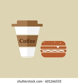 Burger icon with drink