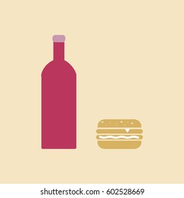 Burger icon and drink