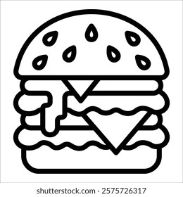 Burger Icon Element For Design