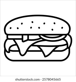Burger Icon Element For Design