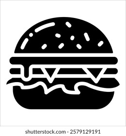 Burger Icon Element For Design