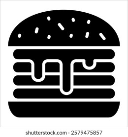 Burger Icon Element For Design