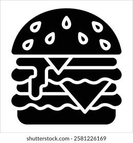 Burger Icon Element For Design
