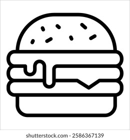 Burger Icon Element For Design