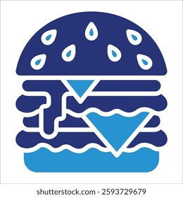 Burger Icon Element For Design