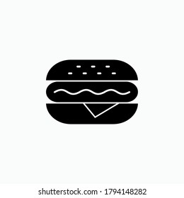 Burger Icon. Fast Food Symbol - Vector.