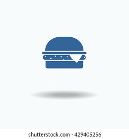 burger icon. fast food. travel icon. vector illustration. Flat icon, One of set web icons. eps 10.