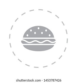 Burger icon. Fast food vector icon . Burger or hamburger sign or symbol .