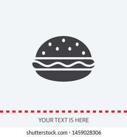 Burger icon. Fast food vector icon . Burger or hamburger sign or symbol .