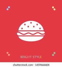 Burger icon. Fast food vector icon . Burger or hamburger sign or symbol .