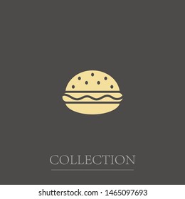 Burger icon. Fast food vector icon . Burger or hamburger sign or symbol .