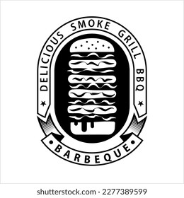 Burger Icon, Fast Food Burger, Food Icon Vector Art Illustration