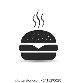 Burger icon. Fast food icon. Vector illustration