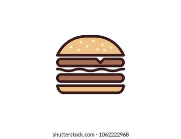 Burger icon, filled line icon