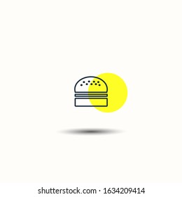 Burger icon. Flat design on a white background