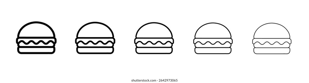 icono de hamburguesa Diseño plano sobre fondo aislado