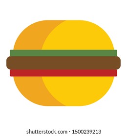 Burger icon. Flat illustration of burger vector icon for web design