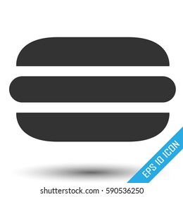 Burger icon. Burger flat logo isolated on white background. Vector illustration