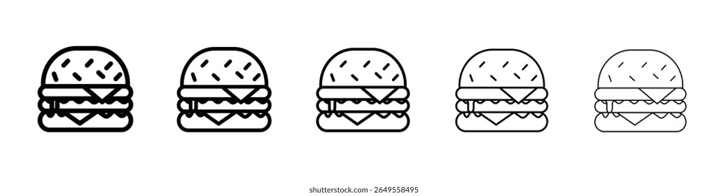 Burger Symbol flache einfache Umrisslogo
