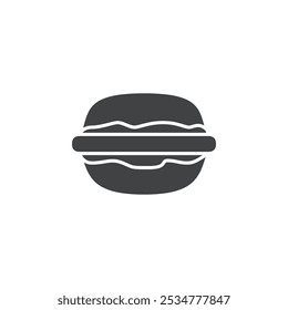 Icono de la hamburguesa plano y diseño de conjunto simple