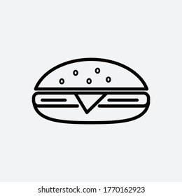 Burger icon flat style logo template eps 10