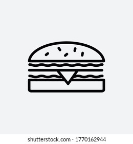 Burger icon flat style logo template eps 10