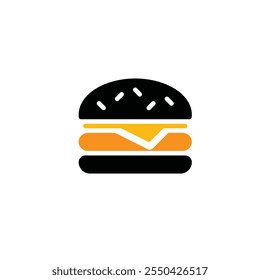 Burger icon flat vector design