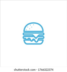 burger icon flat vector logo design trendy illustration signage symbol graphic simple