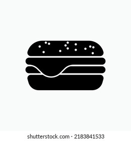 Burger Icon. Food, Meal Symbol - Vector.