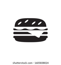 burger icon, glyph style design