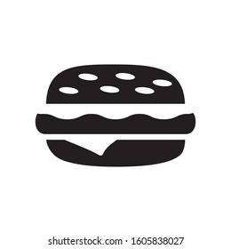 burger icon, glyph style design