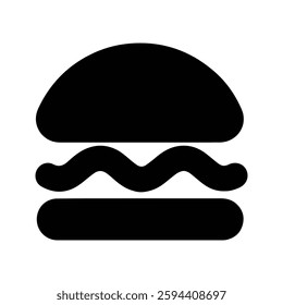 Burger icon. Hamburger illustration. Fast food.