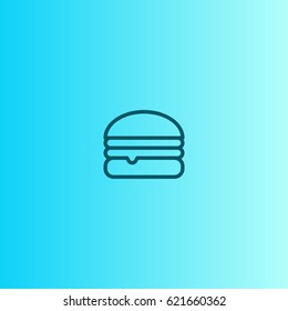 Burger icon. Hamburger in line style vector