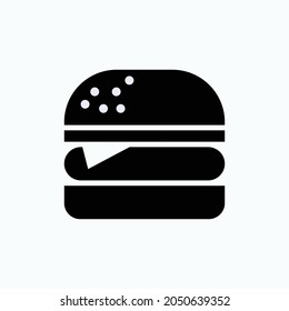 Burger Icon. Hamburger Symbol  - Vector.