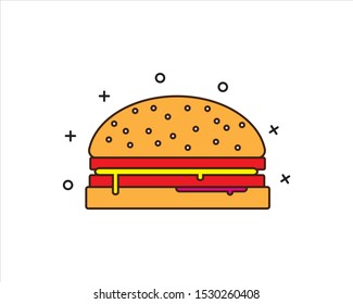 burger icon, burger icon illustration
