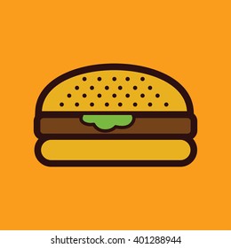 Burger icon, burger illustration