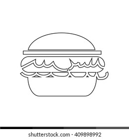 Burger icon Illustration design