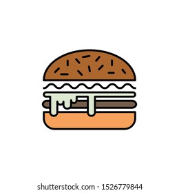 burger icon, illustration design template